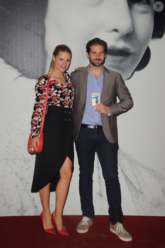 Michelle Hunziker et Tomaso Trussardi - Soirée de la Fondation Trussardi pour l'exposition "La Grande Madre", à Milan le 15 septembre 2015.
