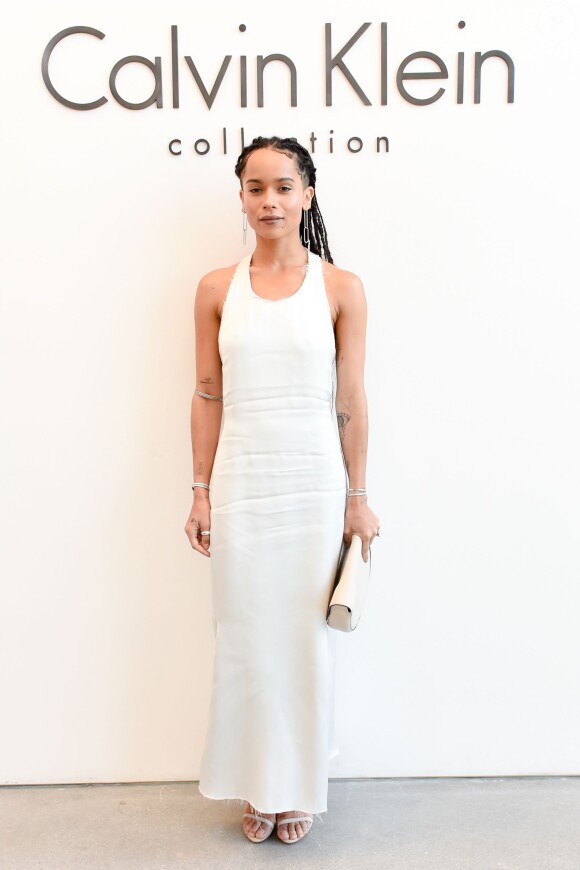 Zoë Kravitz assiste au défilé Calvin Klein Collection (collection printemps-été 2016) aux Spring Studios. New York, le 17 septembre 2015.