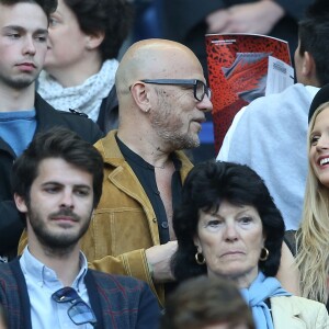 Pascal Obispo et sa compagne Julie Hantson - Match amical France - Belgique au Stade de France à Saint-Denis le 7 juin 2015