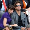 Nolwenn Leroy et Arnaud Clément aux internationaux de France à Roland-Garros, le 9 juin 2012 à Paris