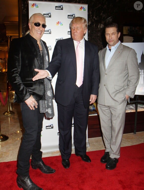 Dee Snider, Donald Trump, Stephen Baldwin - People a la soiree "Celebrity Apprentice All Stars" a New York, le 27 fevrier 2013.