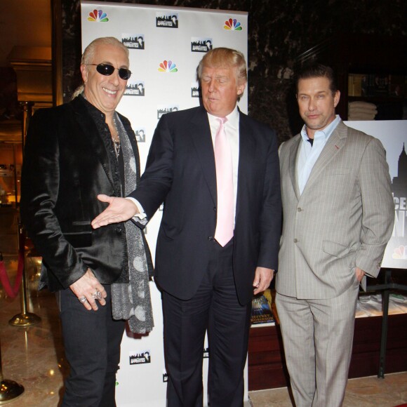 Dee Snider, Donald Trump, Stephen Baldwin - People a la soiree "Celebrity Apprentice All Stars" a New York, le 27 fevrier 2013.