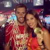 Helen Lindes a pu fêter avec son mari Rudy Fernandez le succès espagnol le 20 septembre 2015 en finale de l'Euro 2015 de basket au stade Pierre-Mauroy de Villeneuve d'Ascq.