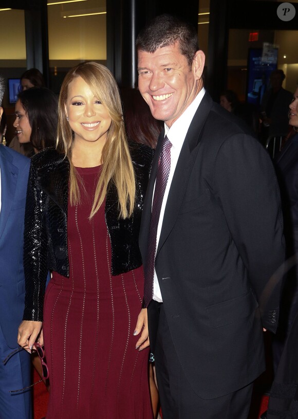 Mariah Carey et son compagnon James Packer - Avant-première de 'The Intern' au Ziegfeld Theatre à New York, le 21 septembre 2015