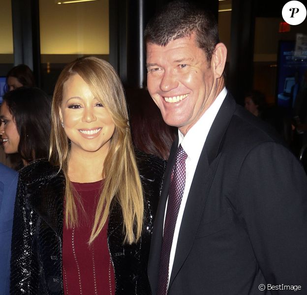 Mariah Carey et son compagnon James Packer - Avant-première de 'The Intern' au Ziegfeld Theatre à New York, le 21 septembre 2015