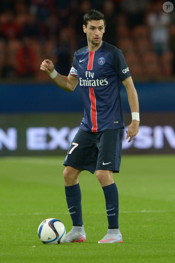 Javier Pastore lors de la rencontre de Ligue 1 entre le Paris Saint-Germain et Guingamp au Parc des Princes à Paris le 22 septembre 2015