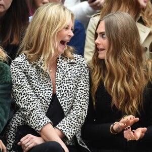 Kate Moss, Cara Delevingne, St Vincent attending the Burberry Spring/Summer 2016 London Fashion Week show at Hyde Park in London, UK on Monday September 21, 2015. Photo by ShootPIx/ABACAPRESS.COM21/09/2015 - London