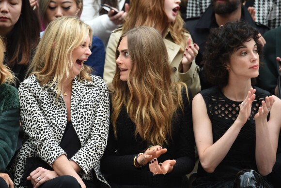 Kate Moss, Cara Delevingne, St Vincent attending the Burberry Spring/Summer 2016 London Fashion Week show at Hyde Park in London, UK on Monday September 21, 2015. Photo by ShootPIx/ABACAPRESS.COM21/09/2015 - London