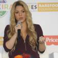 Shakira, enceinte, présente la nouvelle collection de Fisher Price à Barcelone. Le 27 octobre 2014