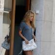 Shakira à la sortie d'un institut de beauté à Barcelone, le 21 juillet 2015