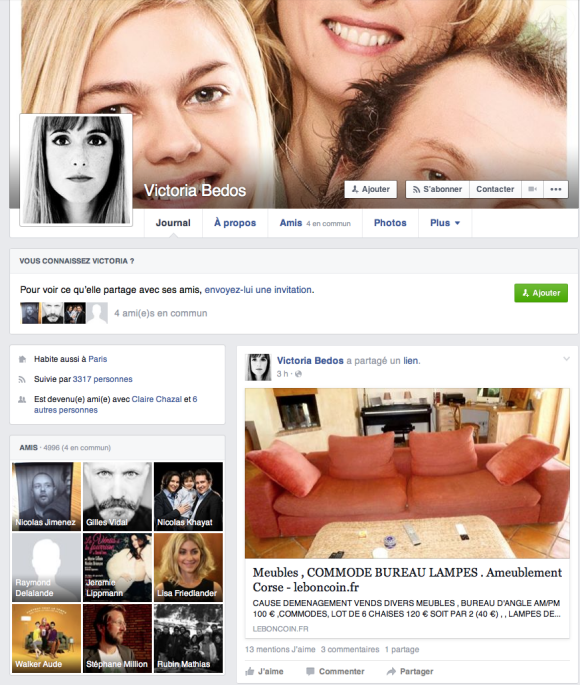Guy Bedos vend les meubles de sa maison corse en vente sur le site Leboncoin.fr. Sa fille Victoria a partagé le lien sur son compte Facebook - septembre 2015