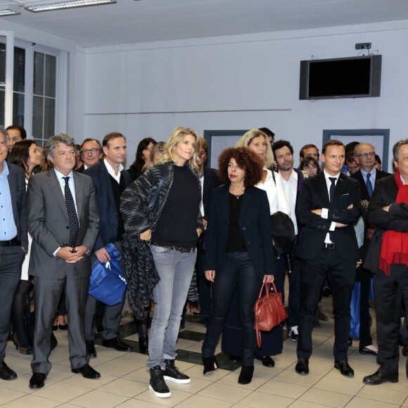 Yves Dahan, Jean-Louis Borloo, Alice Taglioni enceinte - Cérémonie de remises des médailles de la faculté de médecine à Paris le 24 septembre 2015.