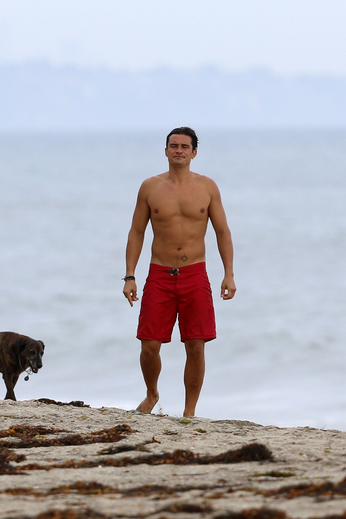 Photo Exclusif Orlando Bloom emmène son fils Flynn à la plage à