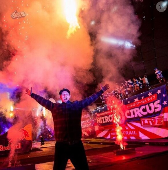 Erik Roner au Japon pour l'émission Nitro Circus. 2014.