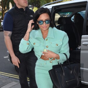 Demi Lovato arrive à un studio à Londres, le 10 septembre 2015