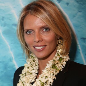 Sylvie Tellier sur le stand Tahiti du salon Top Resa au Parc des expositions à Paris le 29 Septembre 2015