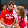 Stan Wawrinka s'entraîne avec sa fille Alexia à Genève le 16 septembre 2015