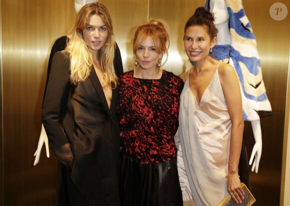 Jessica Hart, Sienna Miller et Goga Ashkenazi assistent à la soirée d'inauguration du nouveau magasin Vionnet, au 31, rue François 1er. Paris, le 1er octobre 2015.