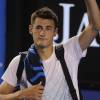 Bernard Tomic lors de l'Open d'Australie, au Melbourne Park de Melbourne, le 19 janvier 2013