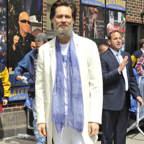 Jim Carrey à l'émission "Late Show With David Letterman" à New York, le 20 mai 2015