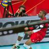 Earvin Ngapeth en septembre 2014 lors de France - Allemagne aux championnats du monde en Pologne.