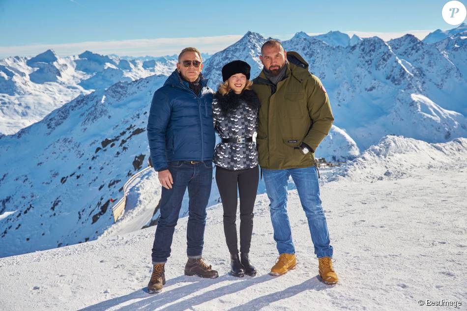 Dave Bautista, Daniel Craig et Léa Seydoux Photocall avec les acteurs