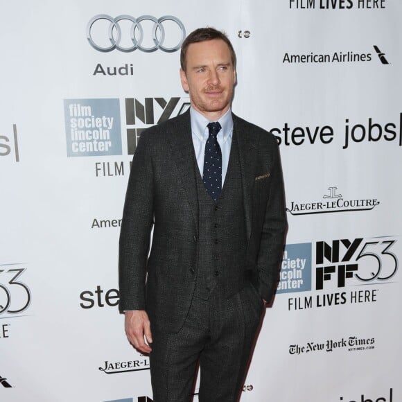 Michael Fassbender à la première de 'Steve Jobs' à New York, le 3 octobre 2015.