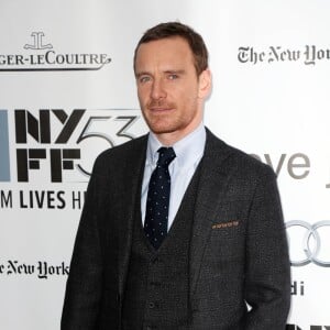 Michael Fassbender à la première de 'Steve Jobs' à New York, le 3 octobre 2015.