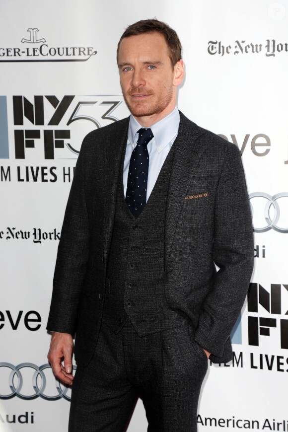 Michael Fassbender à la première de 'Steve Jobs' à New York, le 3 octobre 2015.