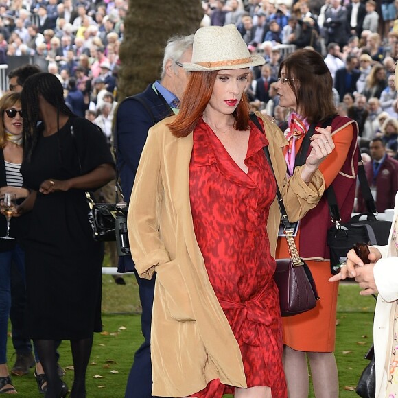 Audrey Fleurot enceinte - 94ème Qatar Prix de l'Arc de Triomphe à l'Hippodrome de Longchamp à Paris, le 4 octobre 2015.