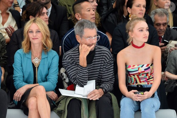 Vanessa Paradis, Jean-Paul Goude and Lily Rose Depp attending Chanel's Spring Summer 2016 Ready-To-Wear collection show held at Grand Palais in Paris, France, on October 6, 2015. Photo by Laurent Zabulon/ABACAPRESS.COM06/10/2015 - Paris