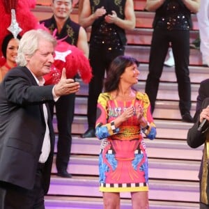 Exclusif - Patrick Sébastien, Cathy Meyer, Mathieu Meyer et Pierre Meyer - Le Cabaret Alsacien "Le Royal Palace" lance son nouveau spectacle "Imagine" à l'occasion de ses 35 ans le 24 septembre 2015 à Kirrwiller.