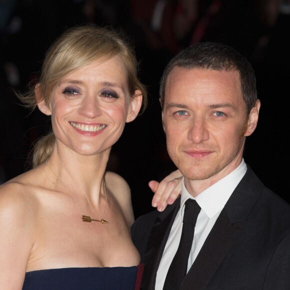 Anne-Marie Duff et son mari James McAvoy - Première du film "Les Suffragettes" à l'Odéon Leicester Square à Londres le 7 octobre 2015.
