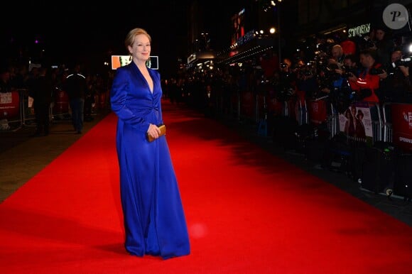 Meryl Streep - Première du film "Les Suffragettes" à l'Odéon Leicester Square à Londres le 7 octobre 2015.