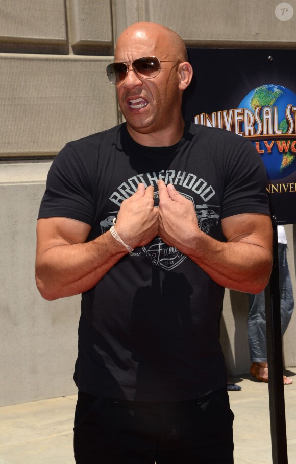 Vin Diesel - Inauguration du Fast & Furious Supercharged Ride aux Studios Universal à Los Angeles le 23 juin 2015