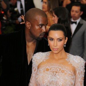 Kanye West et sa femme Kim Kardashian - Soirée Costume Institute Gala 2015 (Met Ball) au Metropolitan Museum célébrant l'ouverture de Chine: à travers le miroir à New York, le 4 mai 2015.