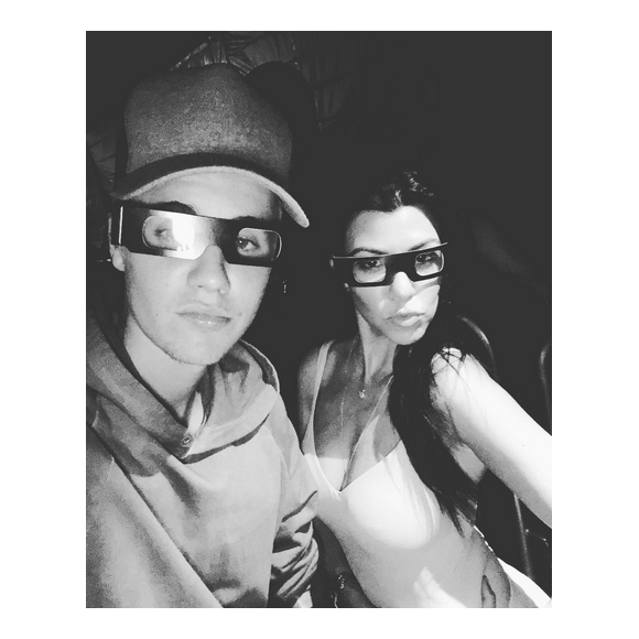 Justin Bieber et Kourtney Kardashian / photo postée sur le compte Instagram du chanteur.