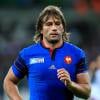 Dimitri Szarzewski lors de la Coupe du monde de Rugby au Stade Olympique de Londres, le 23 septembre 2015, lors du match faceà la Roumanie