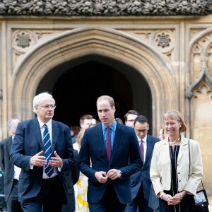 Le prince William, duc de Cambridge, de retour au St John's College de l'Université de Cambridge le 15 octobre 2015 pour inaugurer le centre des archives Pythagore.