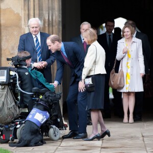 Le prince William, duc de Cambridge, de retour au St John's College de l'Université de Cambridge le 15 octobre 2015 pour inaugurer le centre des archives Pythagore.