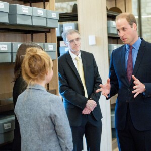 Le prince William, duc de Cambridge, de retour au St John's College de l'Université de Cambridge le 15 octobre 2015 pour inaugurer le centre des archives Pythagore.