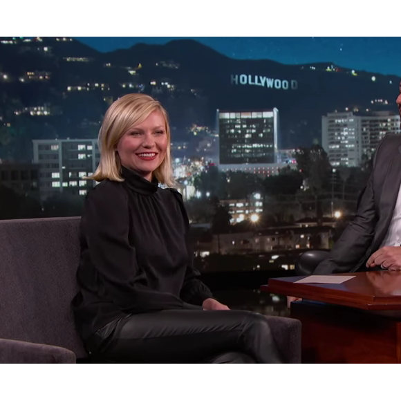 Kirsten Dunst chez Jimmy Kimmel. (capture d'écran)