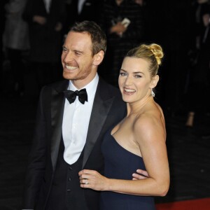 Kate Winslet et Michael Fassbender - Première du film "Steve Jobs" à Londres le 18 octobre 2015.