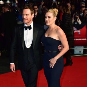 Kate Winslet et Michael Fassbender - Première du film "Steve Jobs" à Londres le 18 octobre 2015.