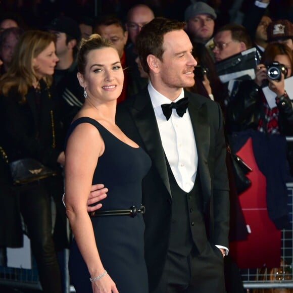 Kate Winslet et Michael Fassbender - Première du film "Steve Jobs" à Londres le 18 octobre 2015.