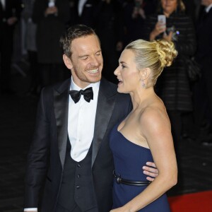 Kate Winslet et Michael Fassbender - Première du film "Steve Jobs" à Londres le 18 octobre 2015.