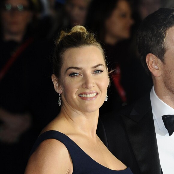 Kate Winslet et Michael Fassbender - Première du film "Steve Jobs" à Londres le 18 octobre 2015.