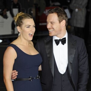 Kate Winslet et Michael Fassbender - Première du film "Steve Jobs" à Londres le 18 octobre 2015.