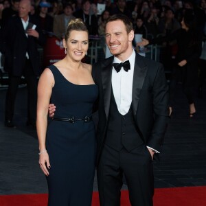Kate Winslet et Michael Fassbender - Première du film "Steve Jobs" à Londres le 18 octobre 2015.