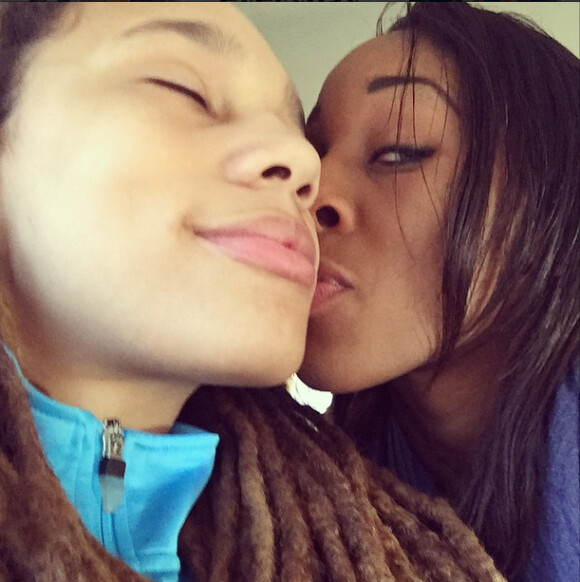 Glory Johnson et son épouse Brittney Griner, photo publiée le 26 février 2015